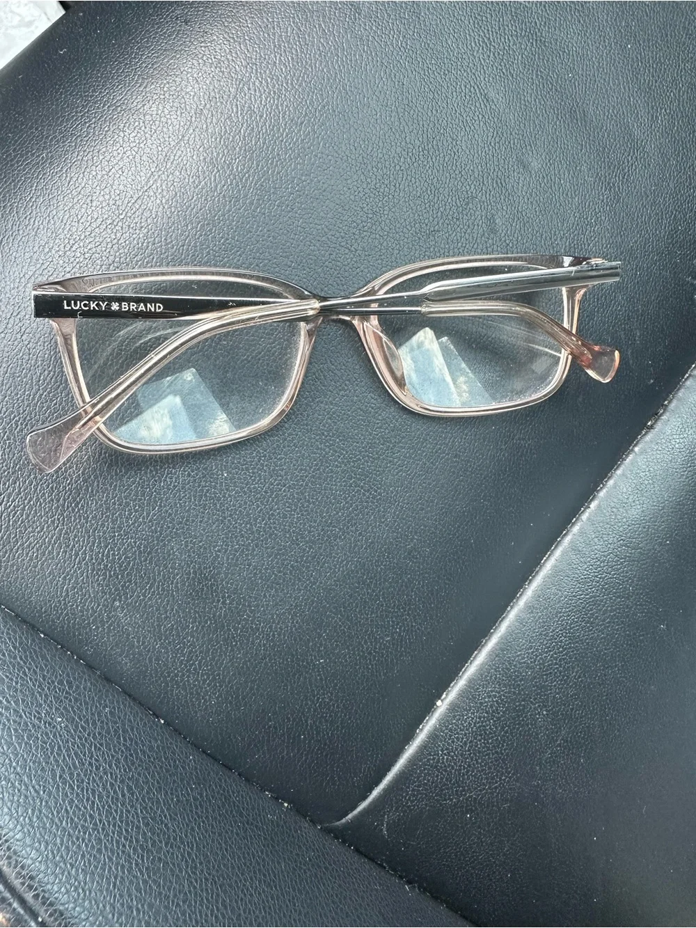 Lucky brand Clear Pink Rectangular Women's Eyeglasses 52-17-140 VLBK415